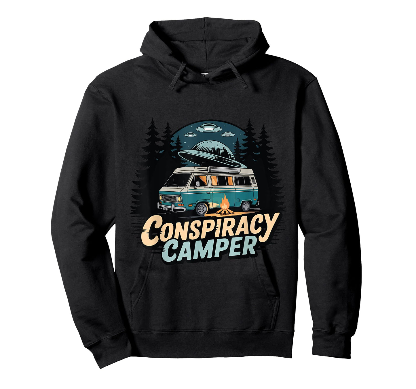 Camping UFO Believer Alien Conspiracy I Want To Believe T-Shirt