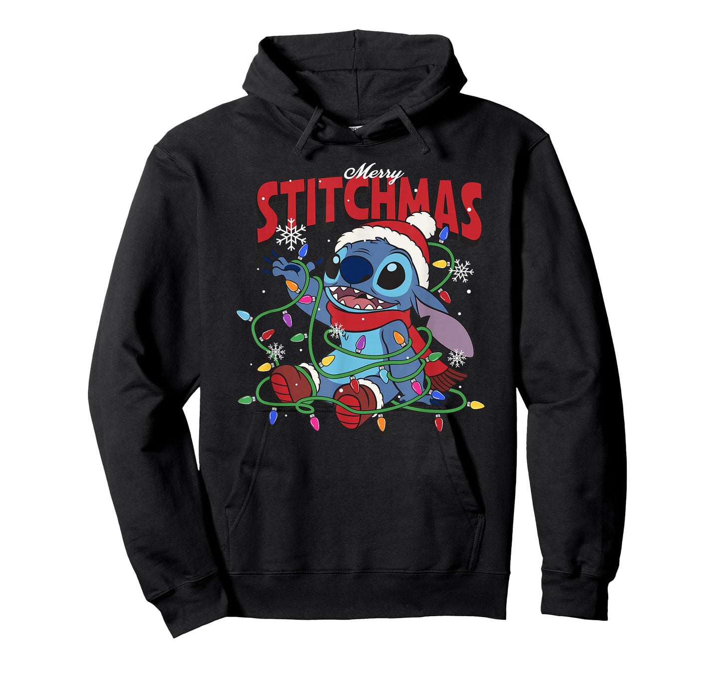 Disney Lilo & Stitch Merry Stitchmas Messy Christmas Lights T-Shirt