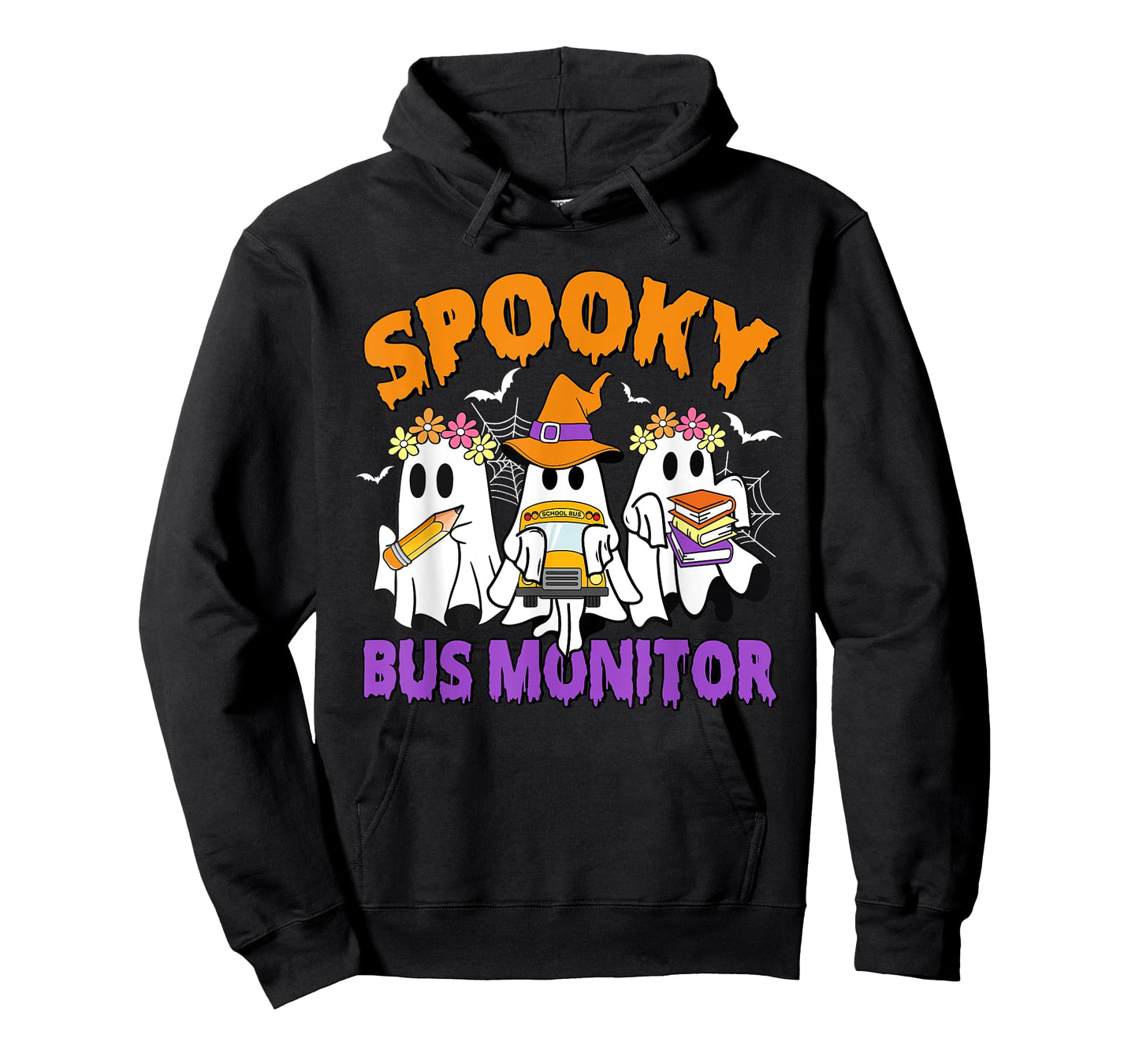 Spooky Bus Monitor Funny Ghost Halloween T-Shirt