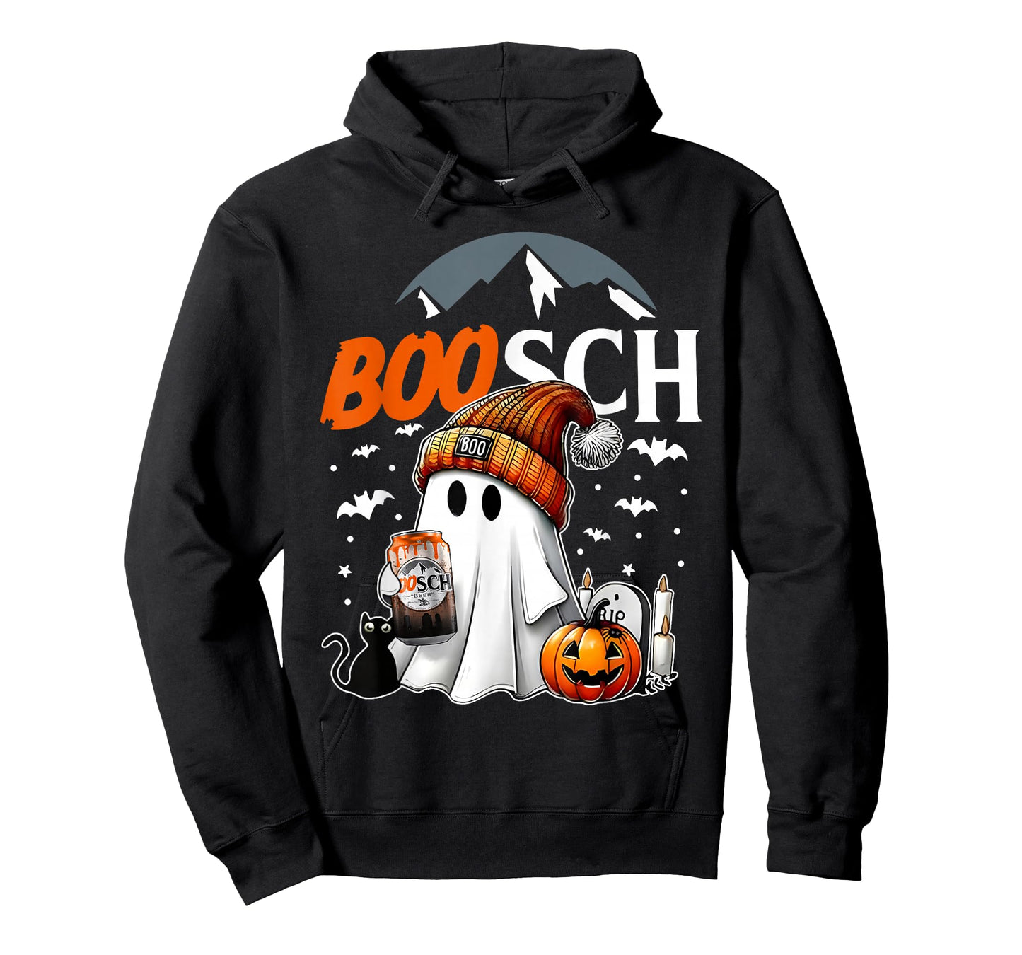 Boo SCH Ghost Beer Pumpkin Halloween Spooky Drinking T-Shirt