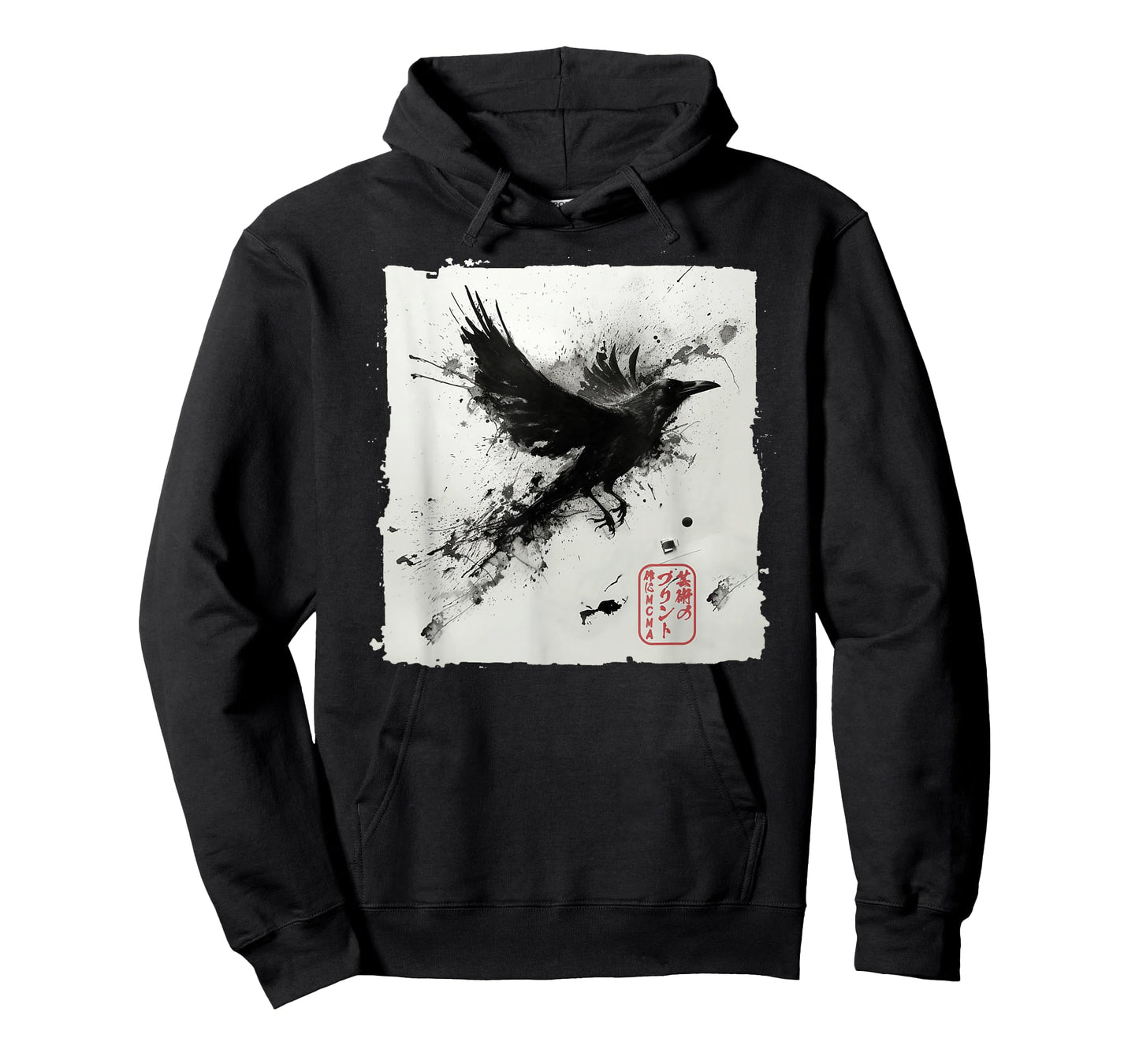 Japanese Art Ink Raven/Crow - Men, Women, Kids Graphic T-Shirt