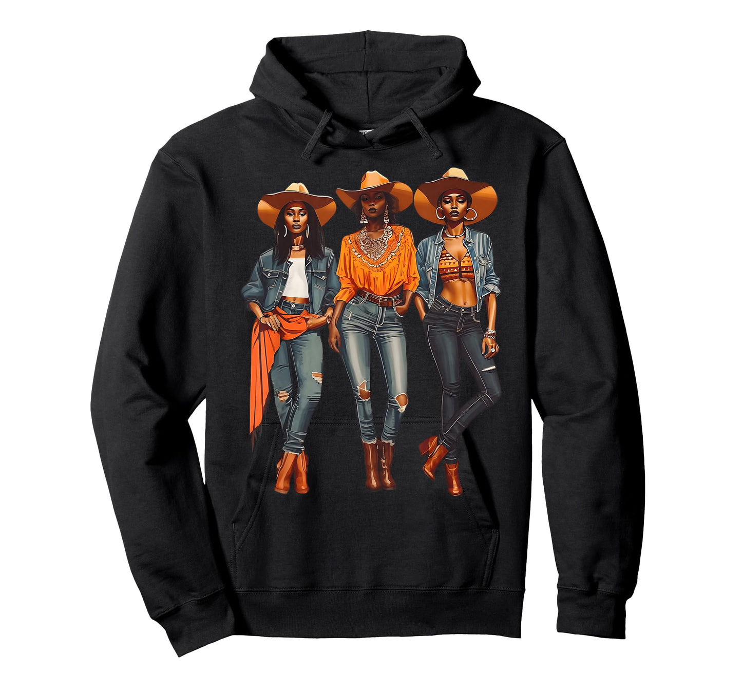 Black Cowgirl Western Rodeo Melanin Black History Texas T-Shirt