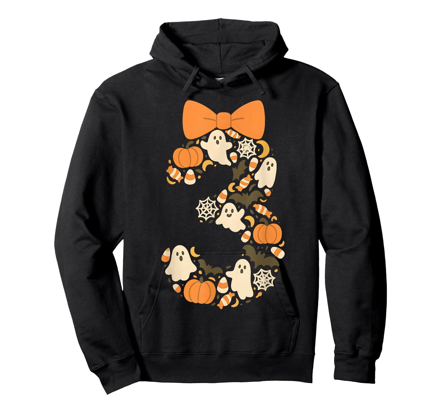 Kawaii Halloween Third Birthday Number Three Design T-Shirt