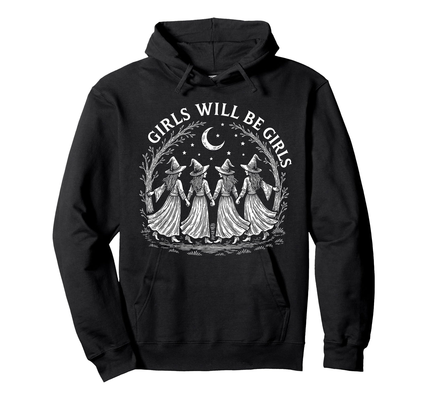 Girl Will Be Girls Witch Witchy Spooky Season Halloween T-Shirt