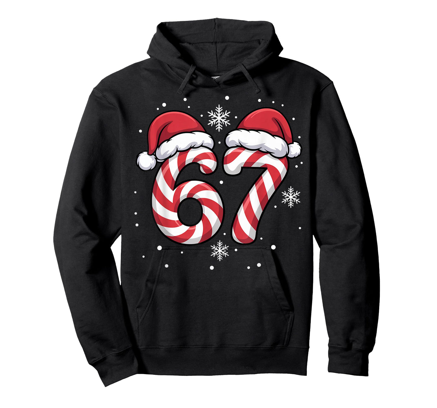 Viral 67 Candy Canes Santa Holiday Kids Humor T-Shirt