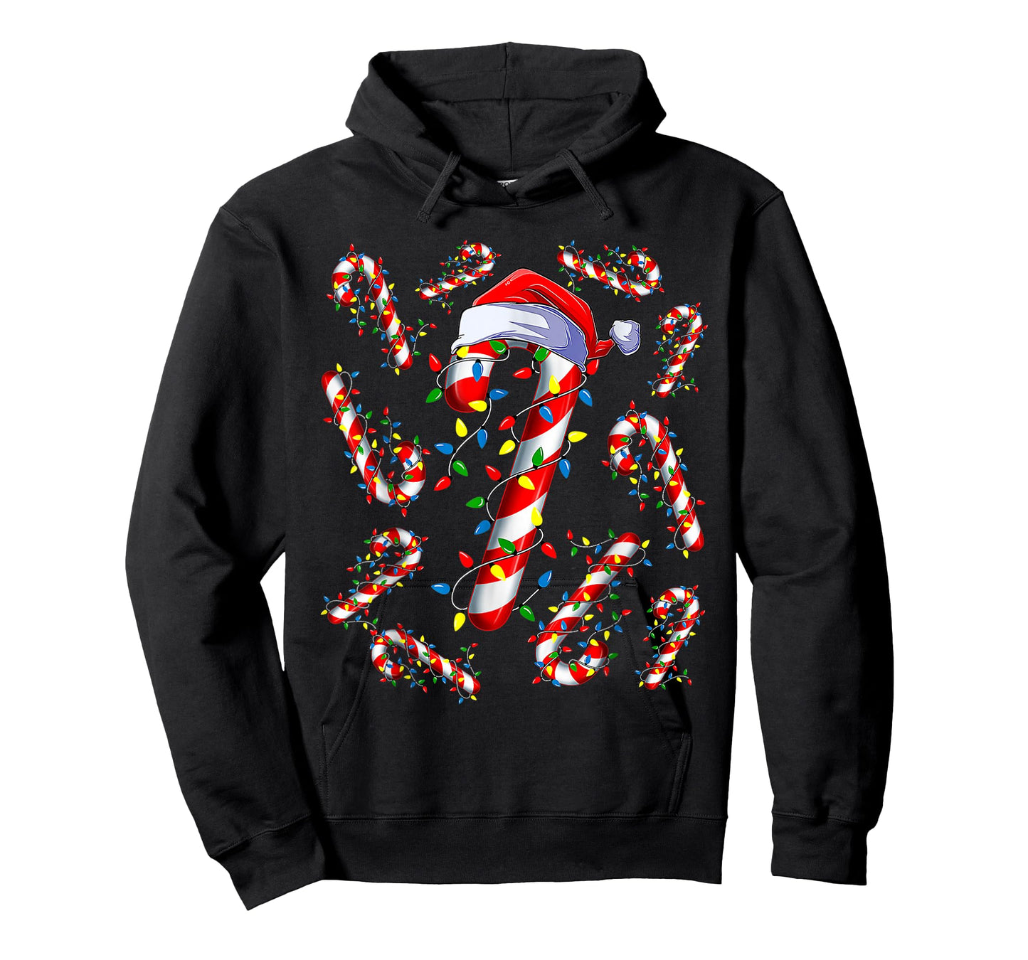 Christmas Candy Cane Santa Xmas Kids Toddler Youth Women Men T-Shirt
