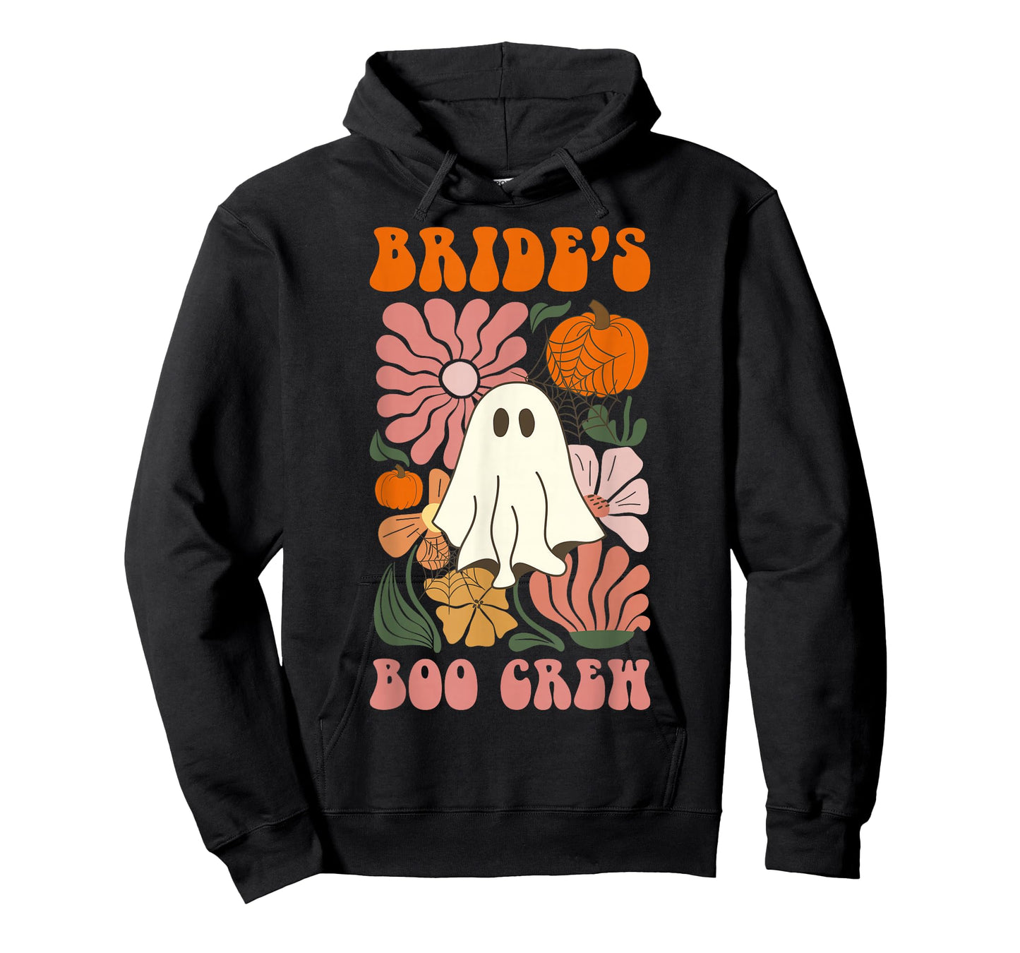 Bride's Boo Crew Floral Ghost Halloween Bachelorette Party T-Shirt