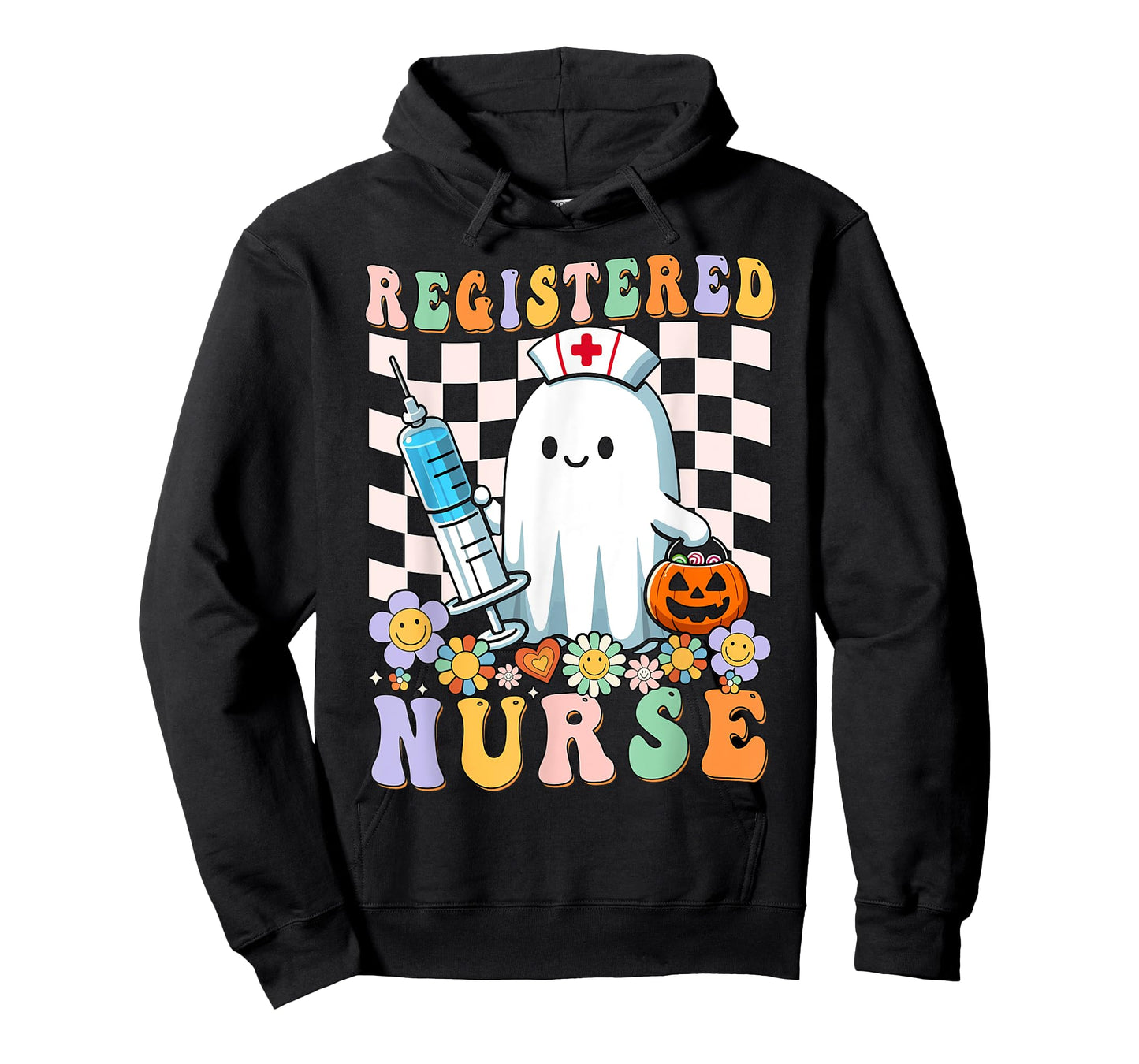 Registered Nurse Ghost RN Halloween Costume Stethoscope T-Shirt