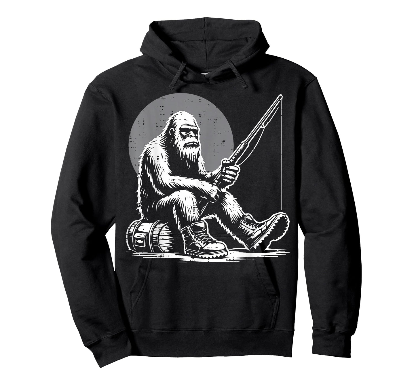 Bigfoot Sasquatch Fishing Fisherman Angler Men Women Kids T-Shirt