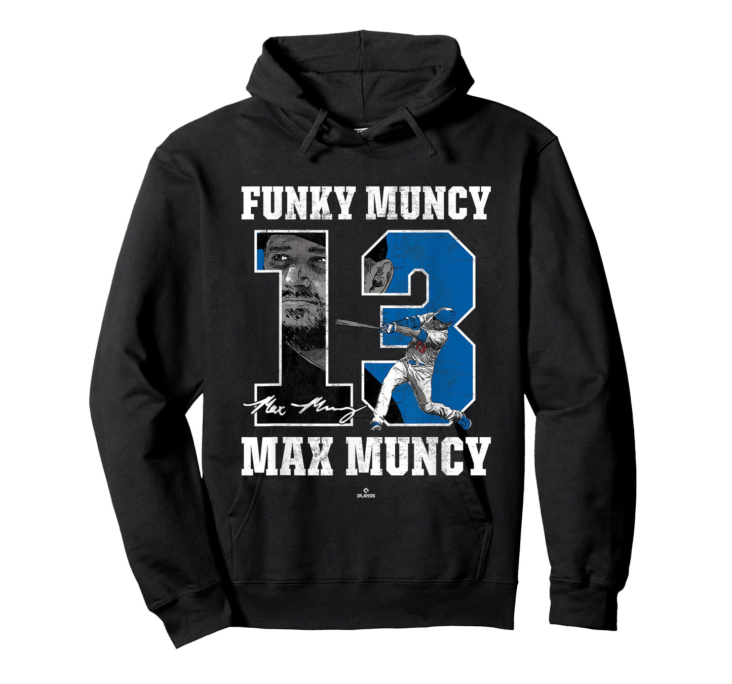 BallPark MVP Funky Muncy Max Muncy Los Angeles California MLBPA T-Shirt - Black, Unisex-Adults, Short Sleeve, T-Shirt, Sports, Baseball, Small