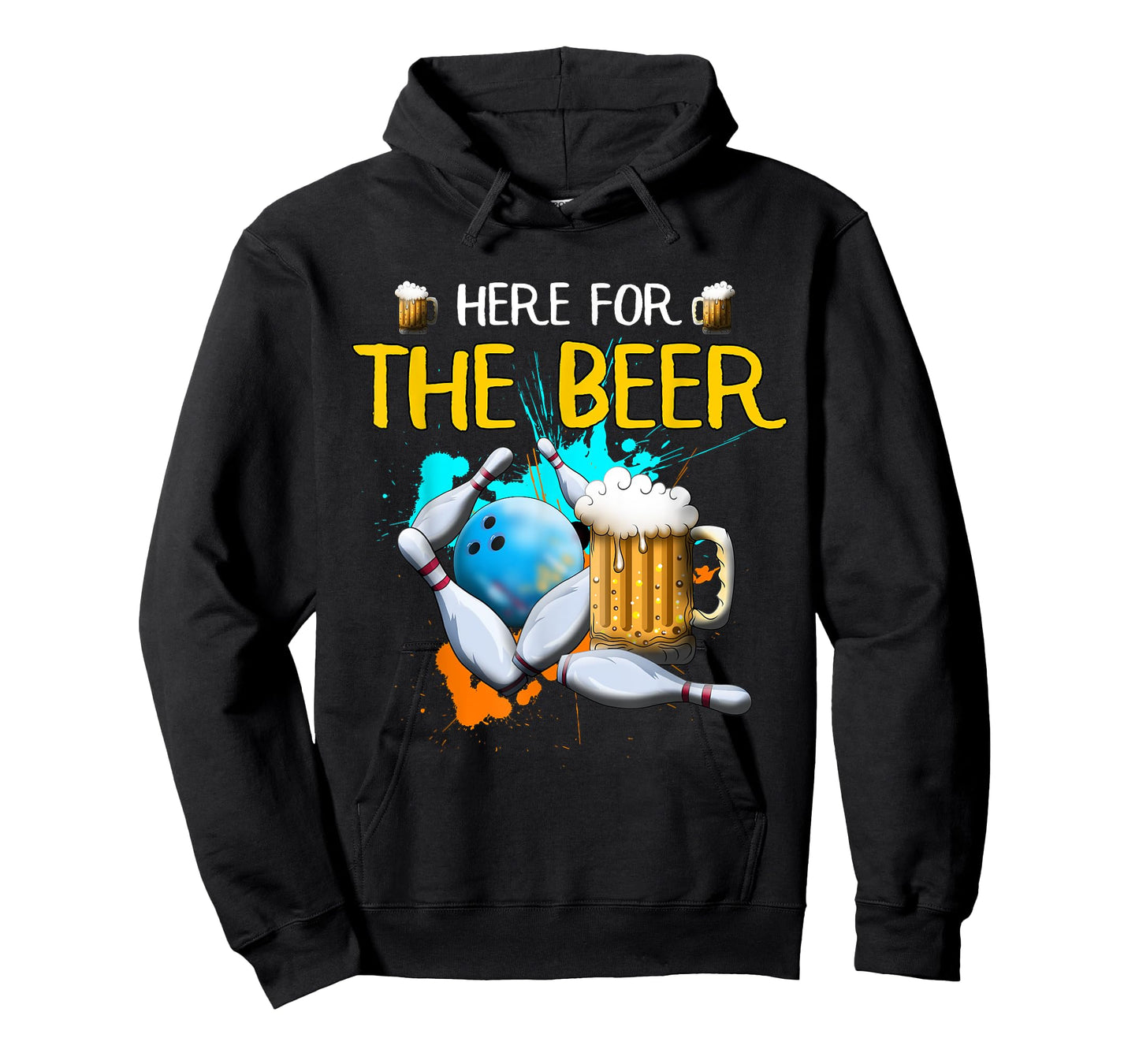 Bowling Here For The Beer Bowling Ball Strike Beer Beer T-Shirt