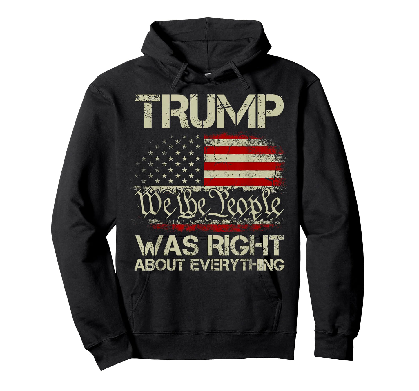 Vintage USA American Flag Trump Was Right About Everything T-Shirt
