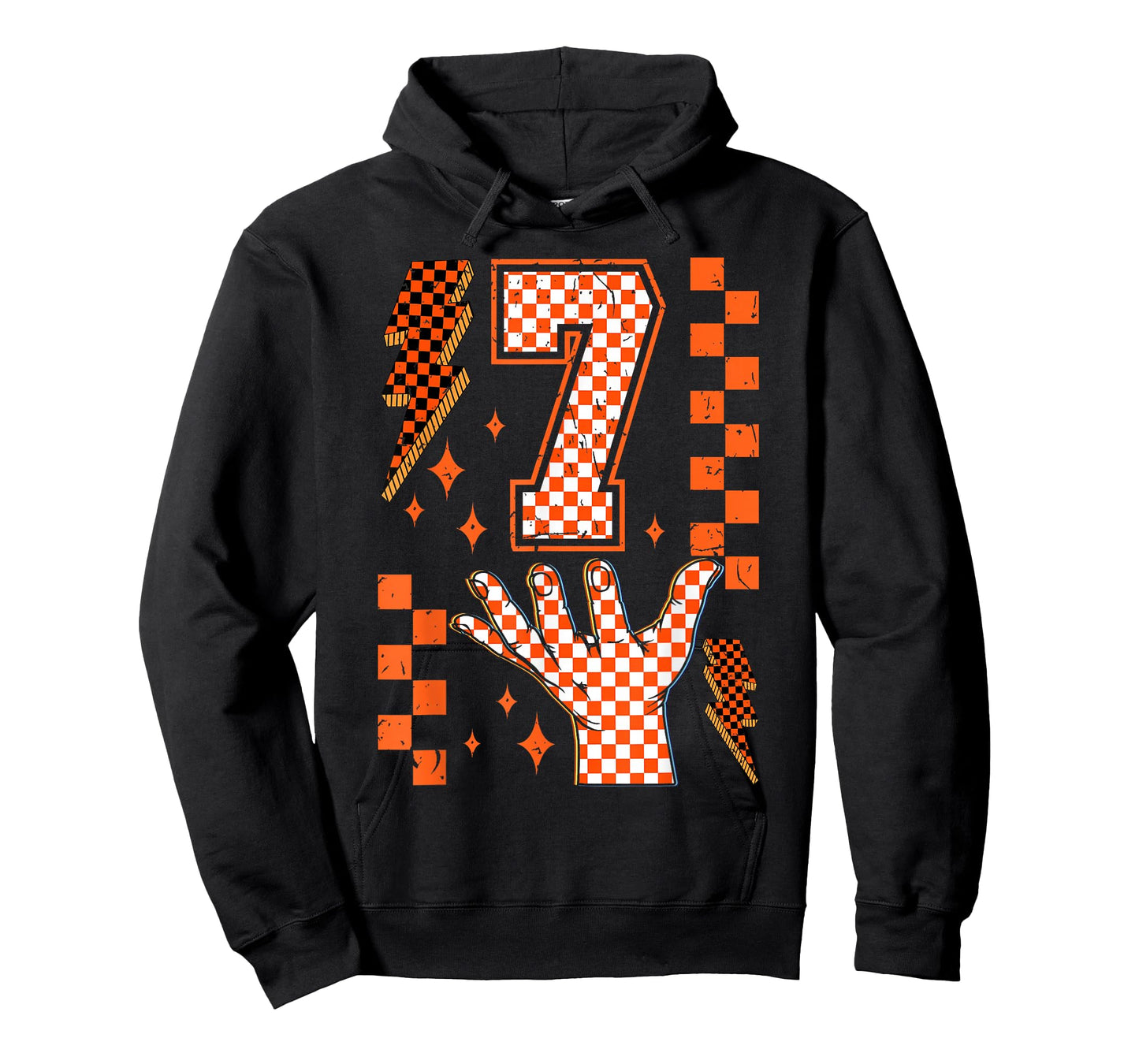 Number 7 Matching 67 Meme Checkered Halloween Costume Kids T-Shirt