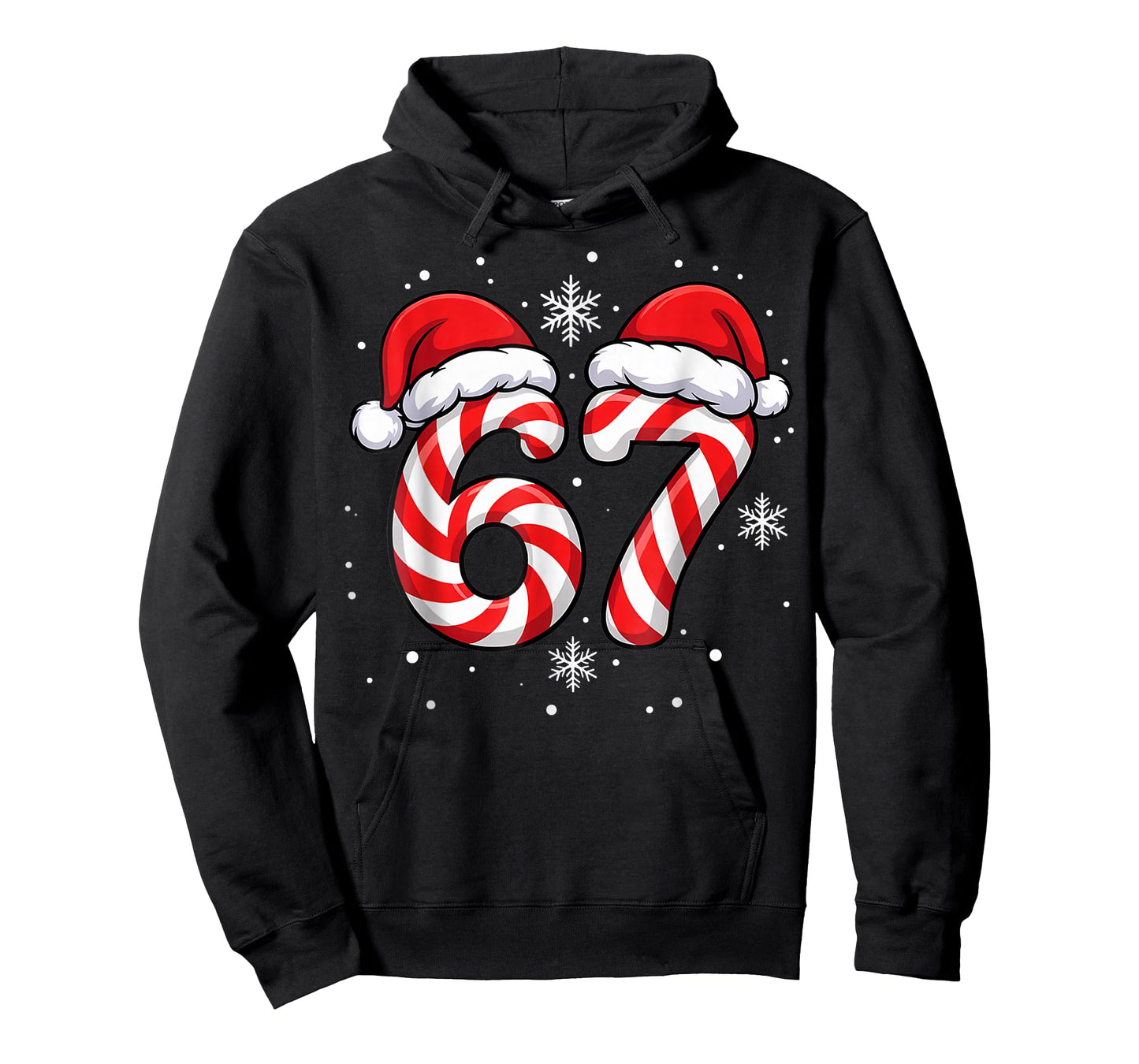 Viral 67 Candy Canes Santa Holiday Kids Humor T-Shirt