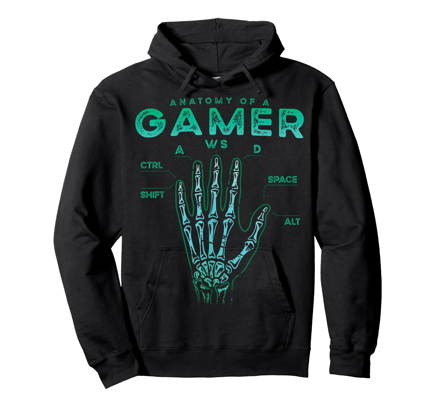 Gamer Anatomy Shirt Skeleton Hand Gaming Video Game T-Shirt