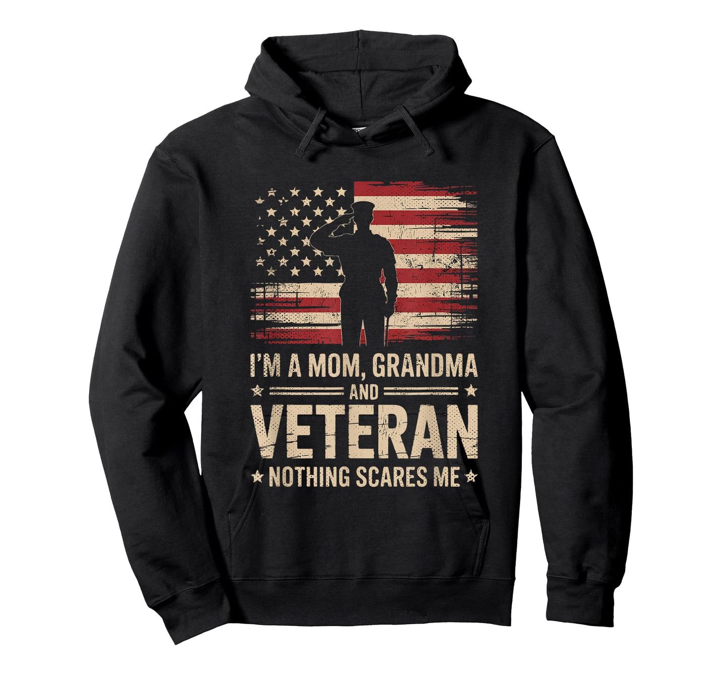 Im A Mom Grandma and Veteran Patriotic Funny Female Veteran T-Shirt