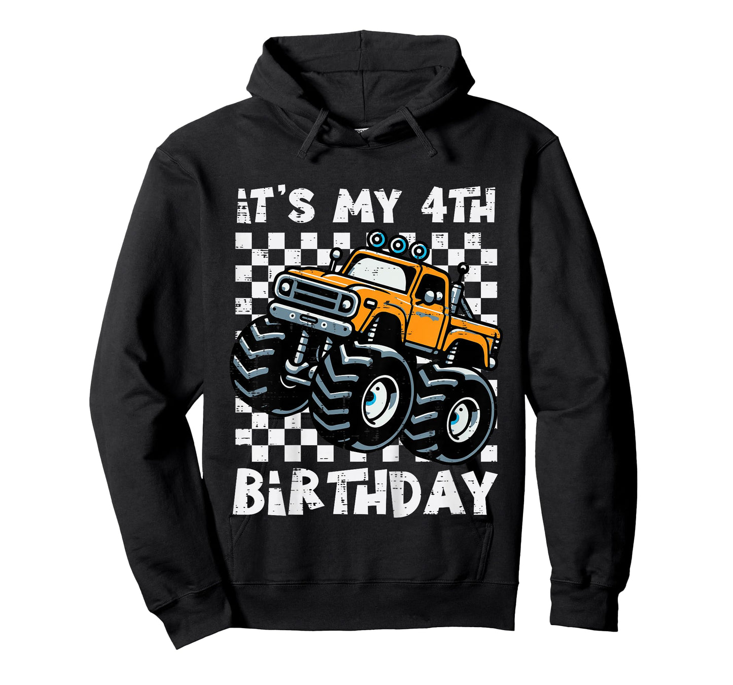 Kids Its My 4th Birthday Monster Truck 4 Year Old Bday Boys Kids T-Shirt