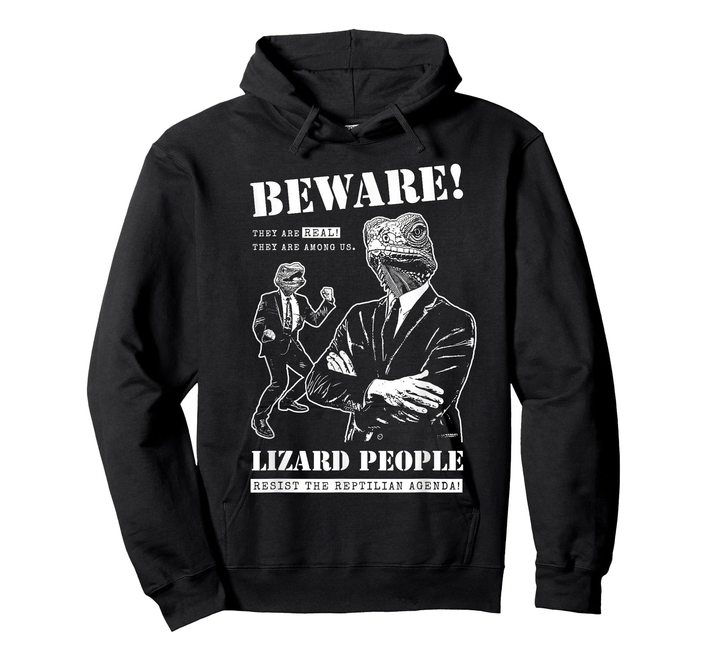 UFO Nerds Lizard People T-Shirt - Women, Sci-Fi & Fantasy Enthusiasts - Black - Small - Short Sleeve - T-Shirt