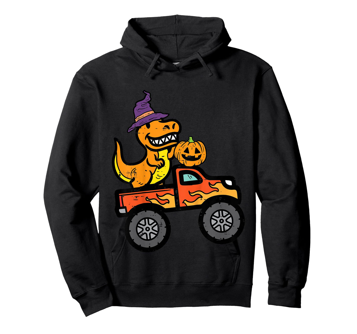 Kids Halloween Monster Truck Dino Trex Costume Boys Kids Toddler T-Shirt