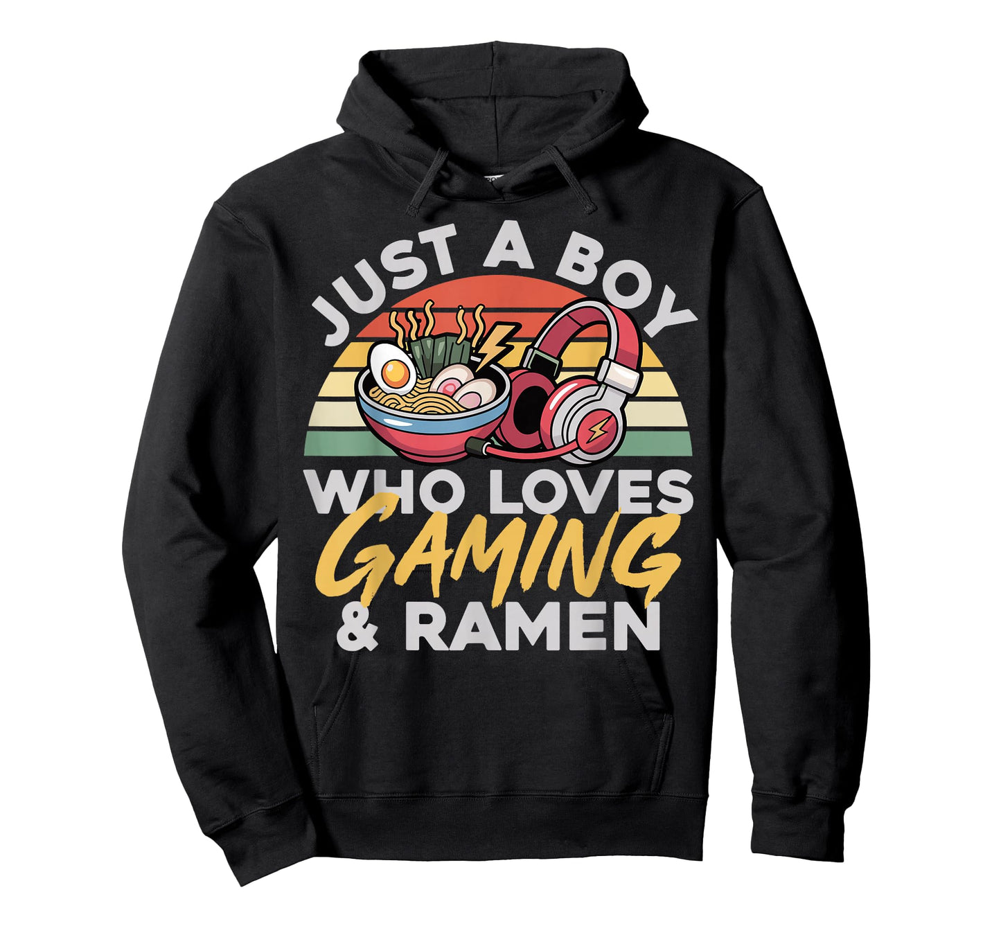 Gaming Just A Boy Who Loves Gaming and Ramen Retro Gamer T-Shirt