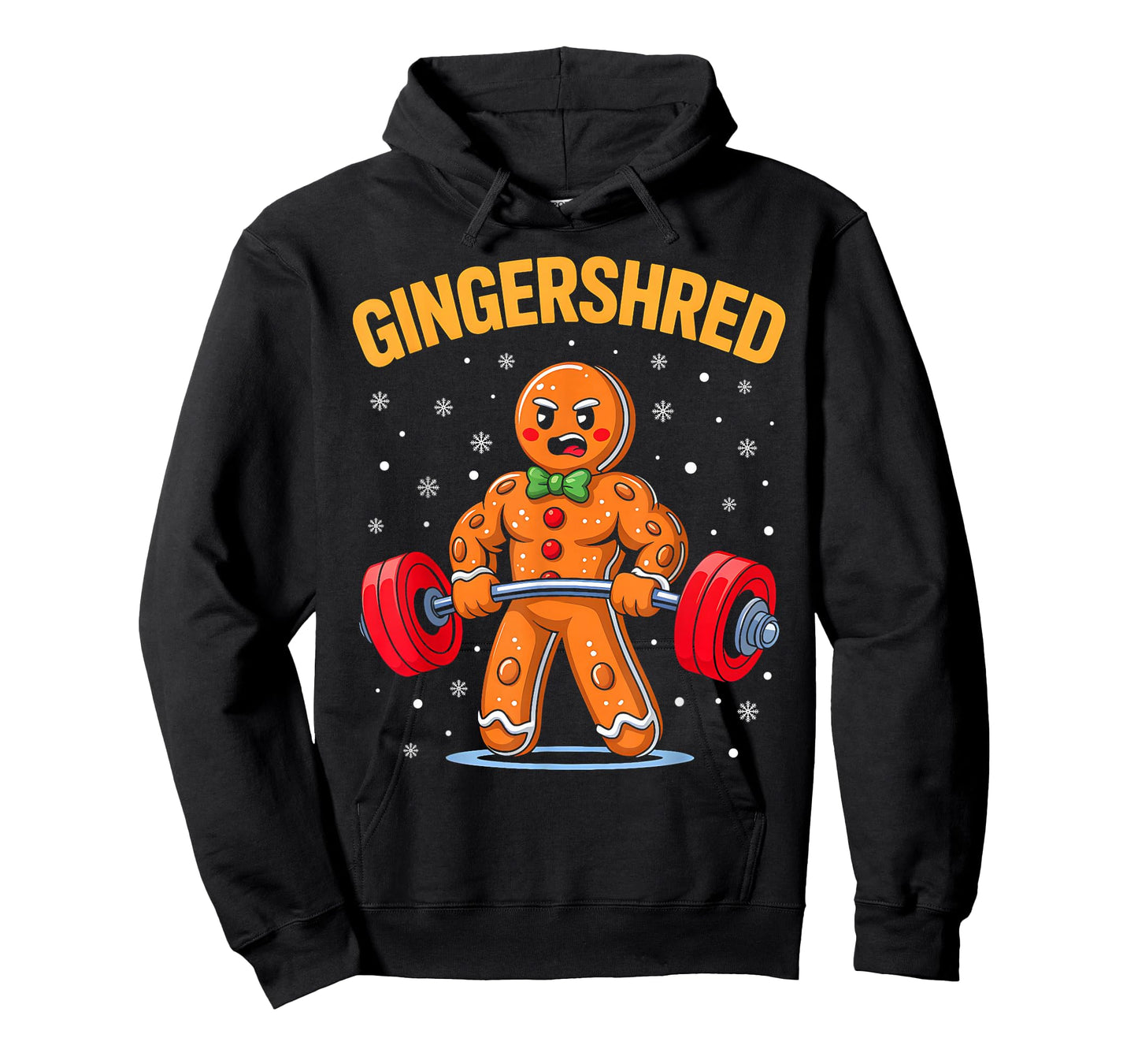 Funny Christmas Gingerbread Man Gym Bodybuilding Gingershred T-Shirt
