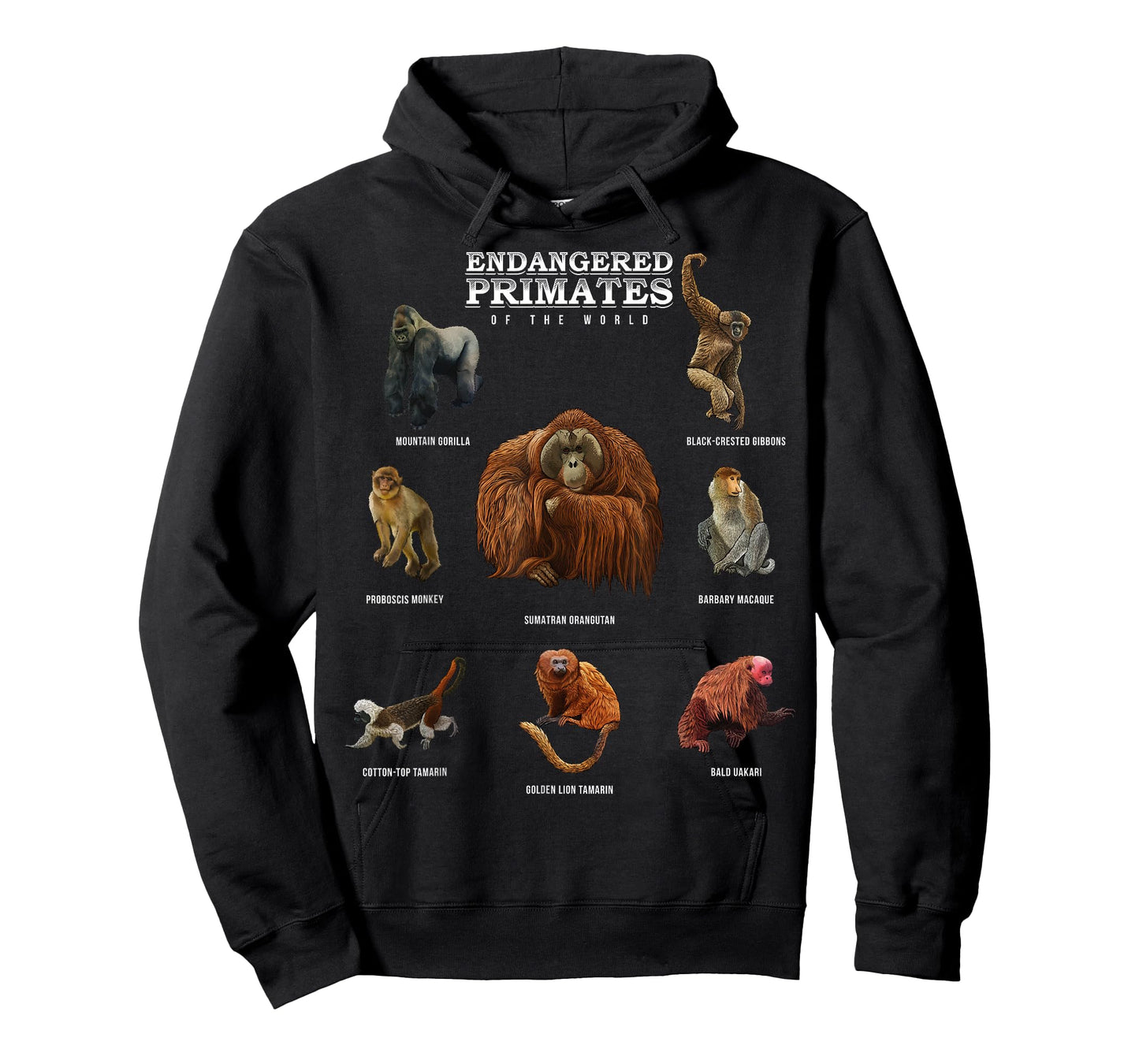 Endangered Primates of the World Shirt Wildlife Zoology Wild T-Shirt