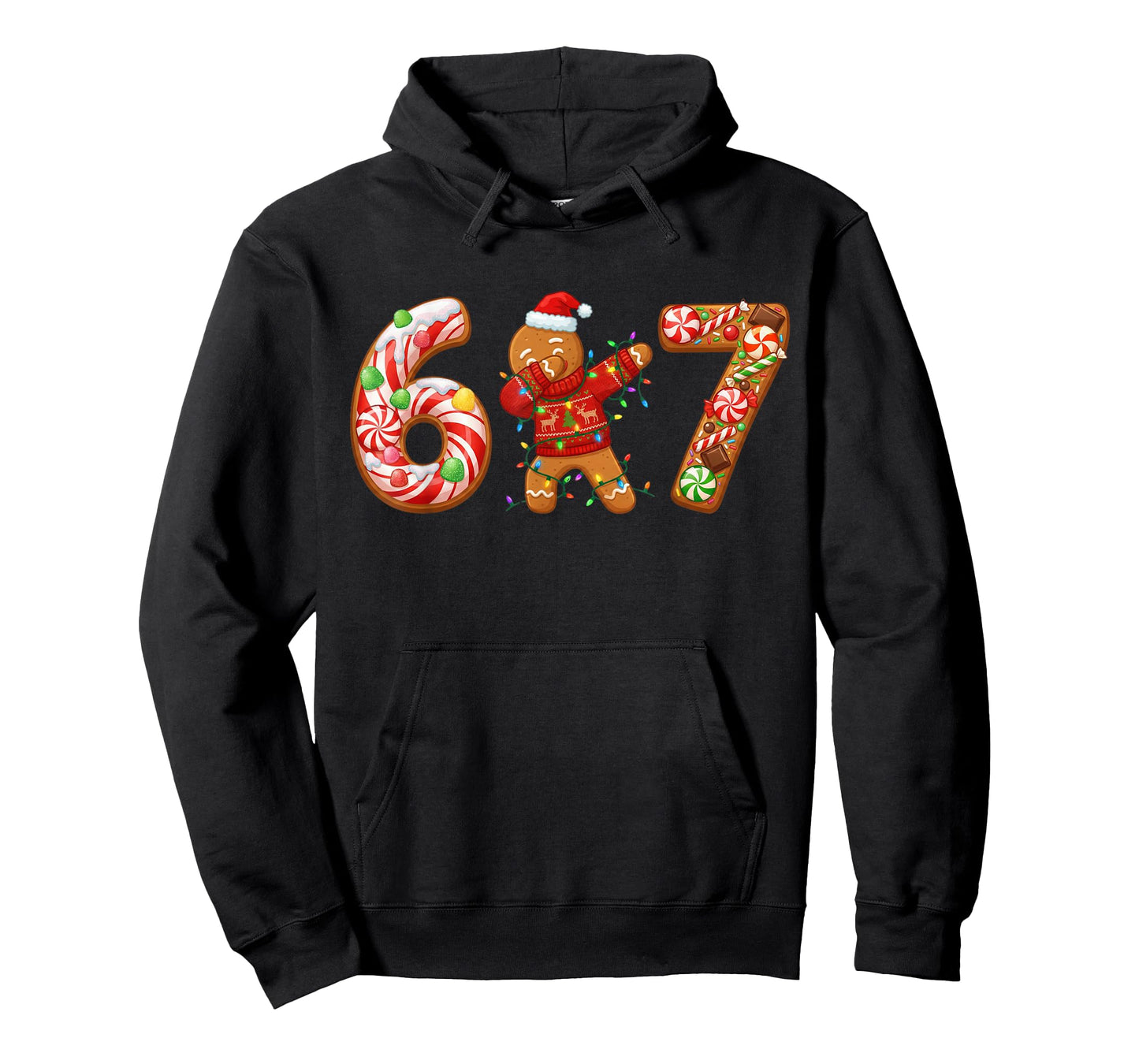 Dabbing Gingerbread Man 67 Meme Candy Christmas Sweets Boys T-Shirt