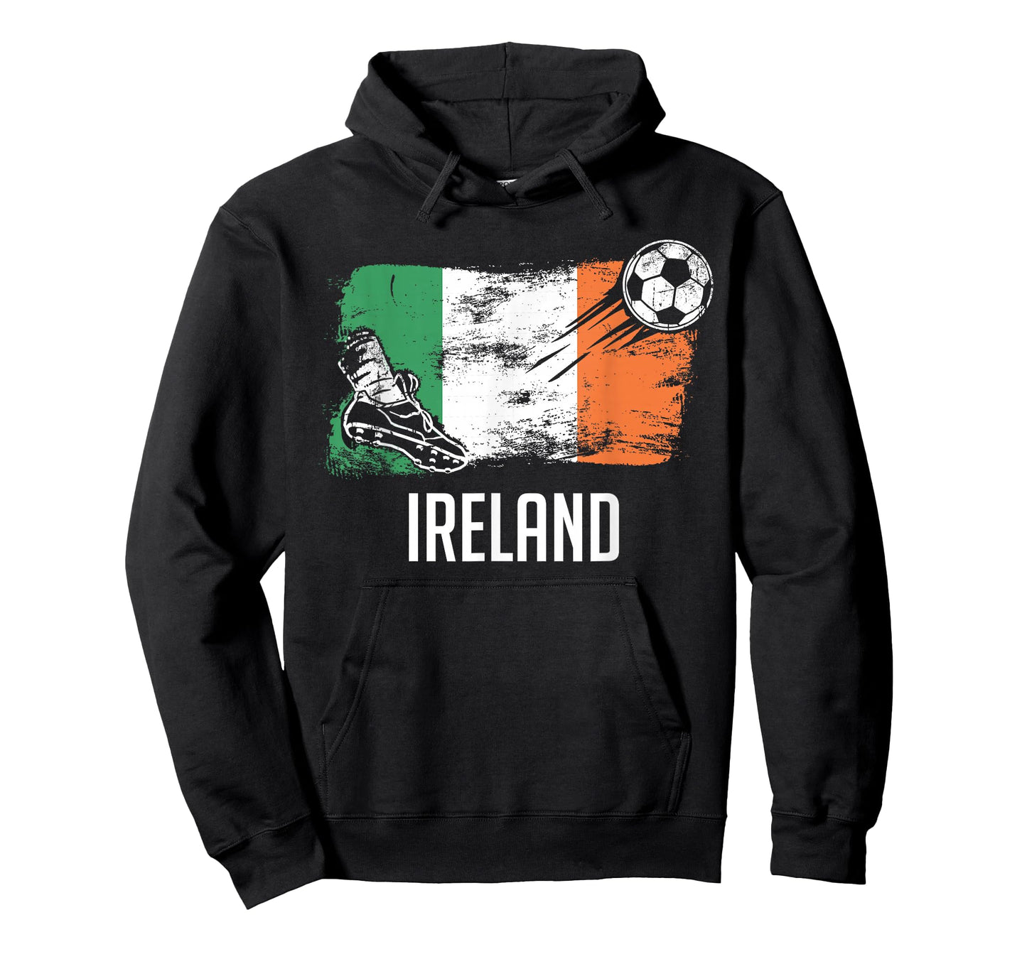 National Flags & Roots Proud Heritage Gifts Ireland Flag Jersey Ireland Soccer Fan T-Shirt Unisex-Adults & Kids Black Short Sleeve Small