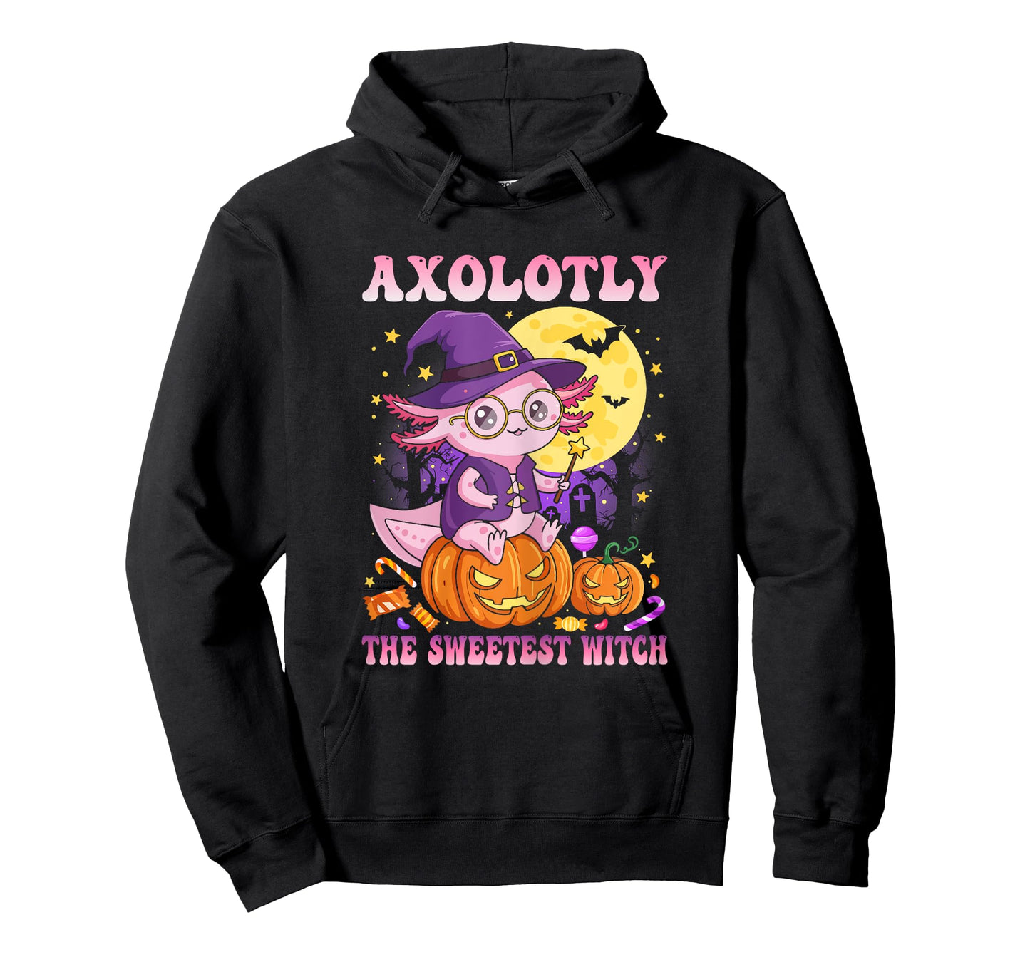 Women Halloween Axolotl Costume Axolotly The Sweetest Witch T-Shirt