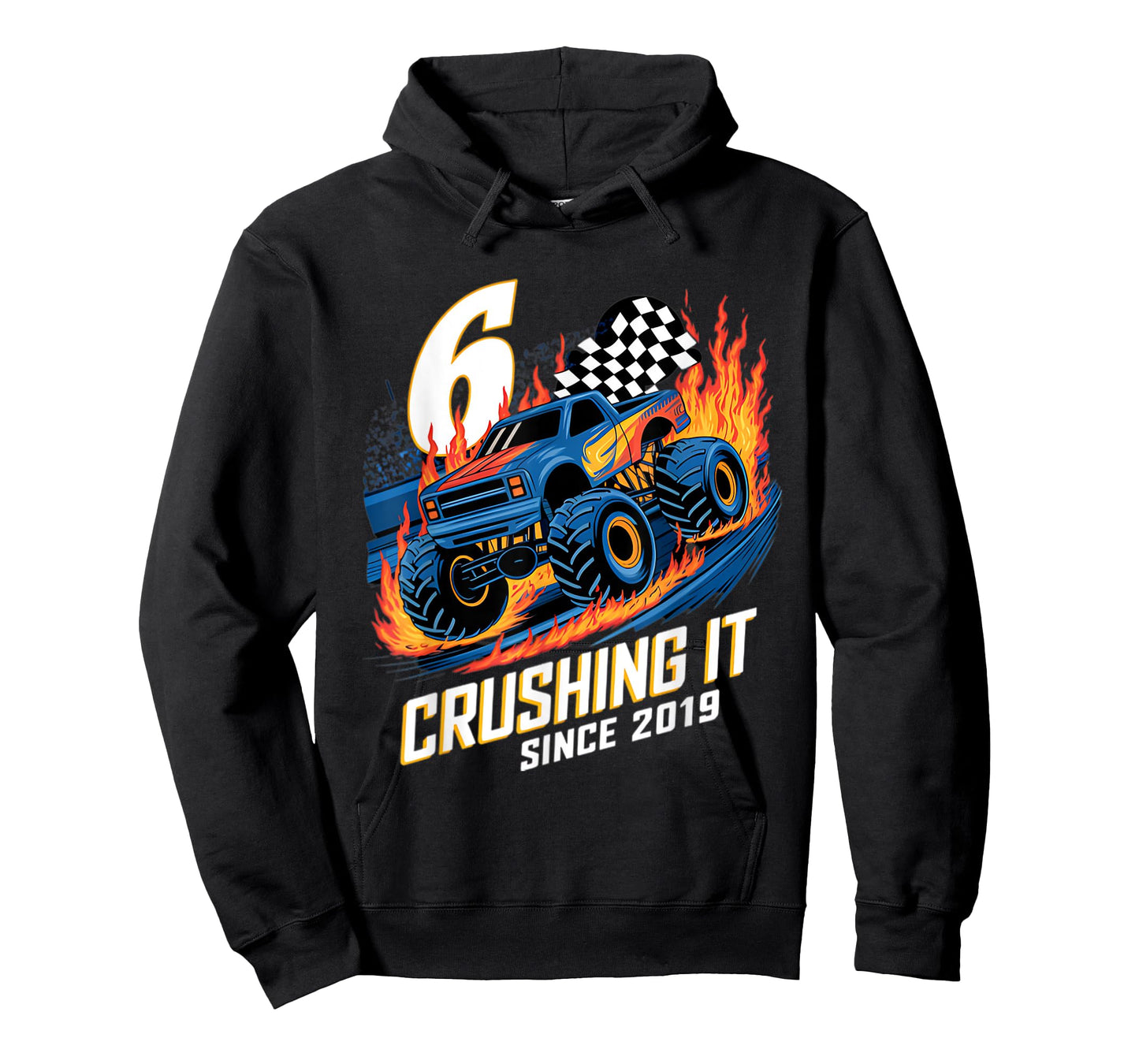 Crushing It Since 2019 6th Birthday Kids Monster Truck T-Shirt