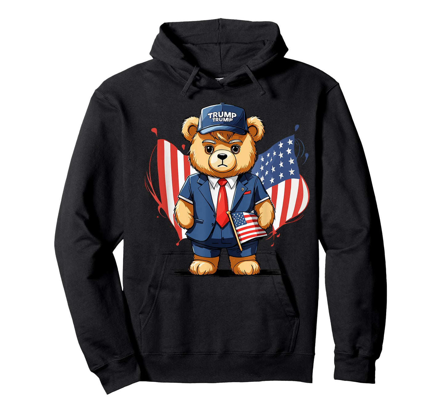 Trump Teddy Bear USA Flag Patriot T-Shirt for Women Men