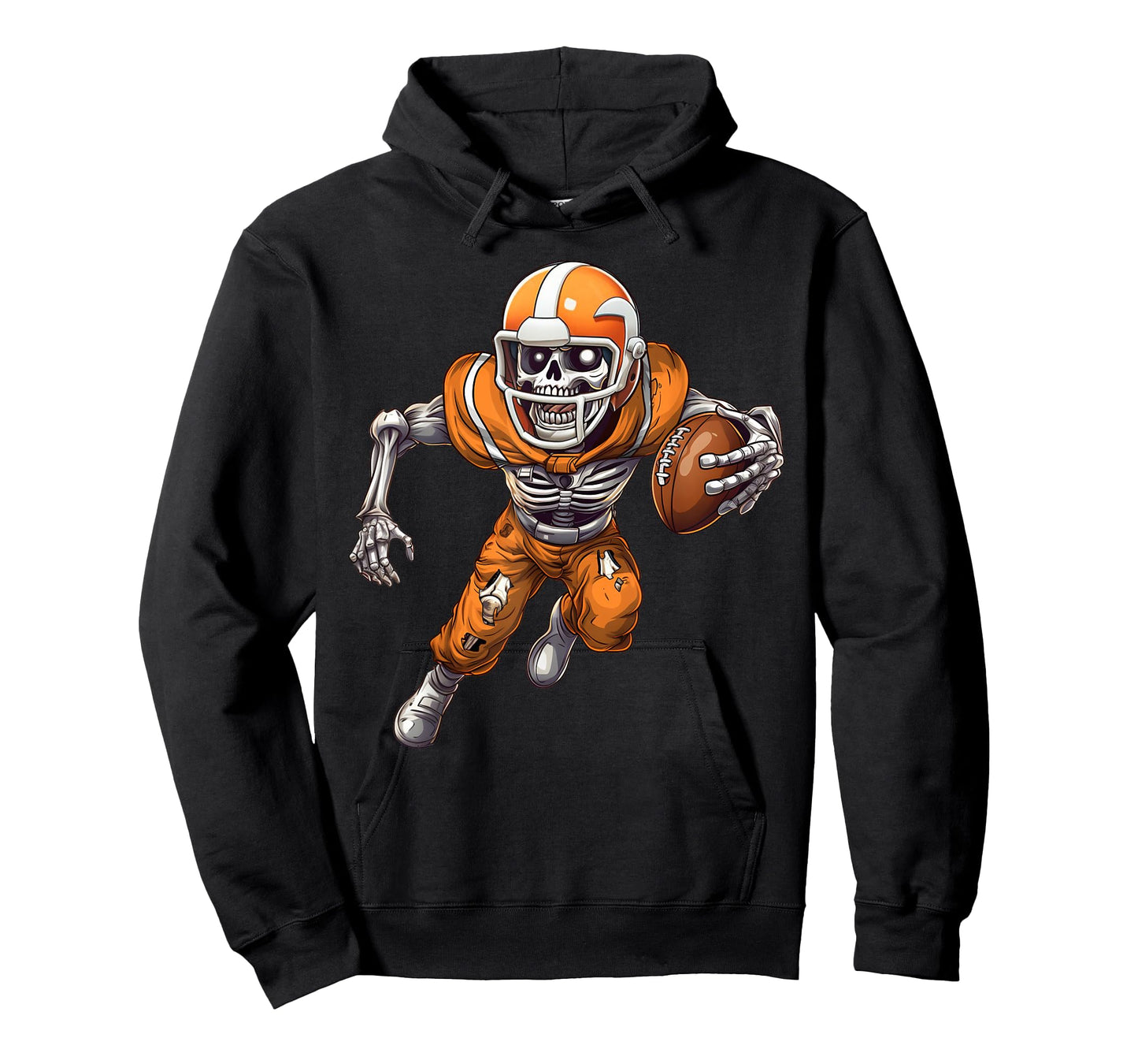 Funny Halloween Shirts Men Boys Skeleton Playing Football T-Shirt