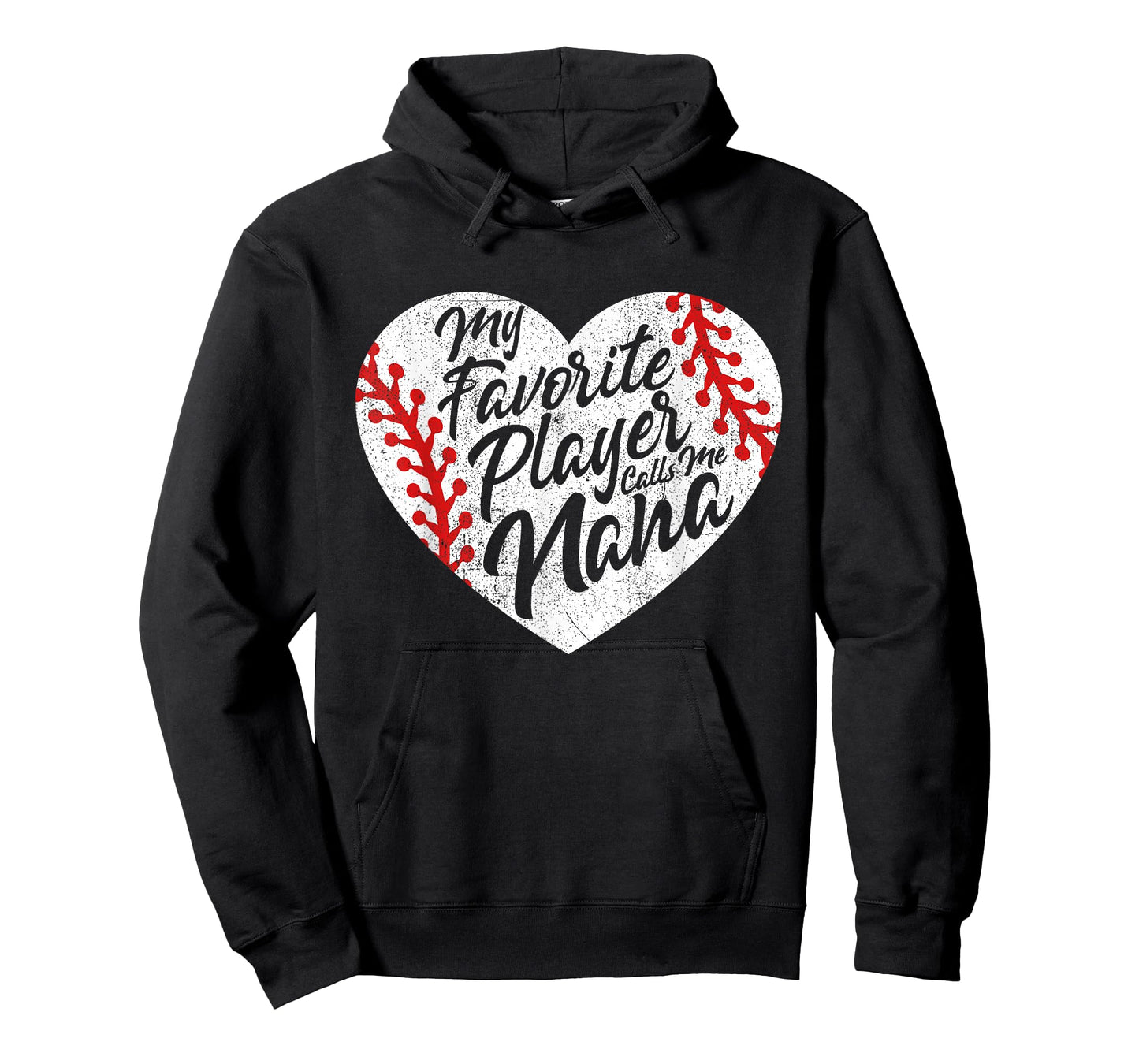 My Favorite Player Calls Me Nana Baseball Heart Cute Grandma T-Shirt