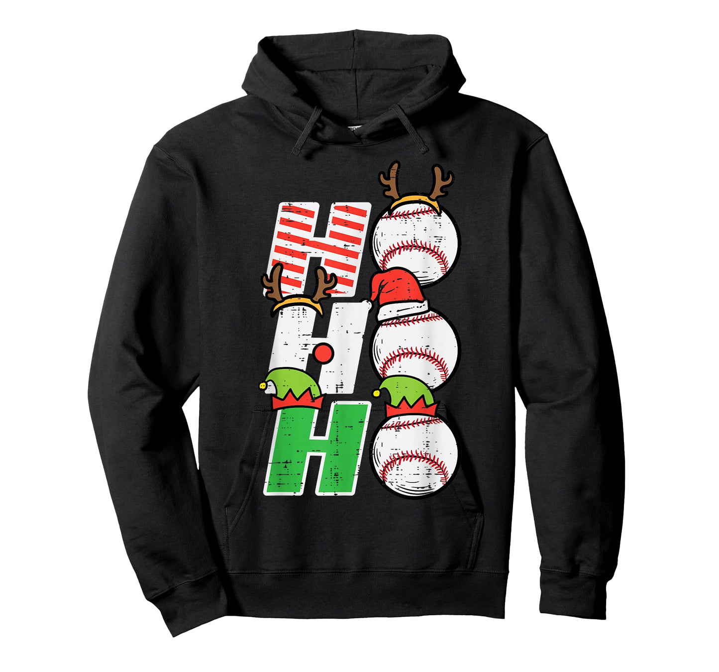 Christmas Baseball Ho Ho Ho Funny Xmas Sports Men Boys Kids T-Shirt