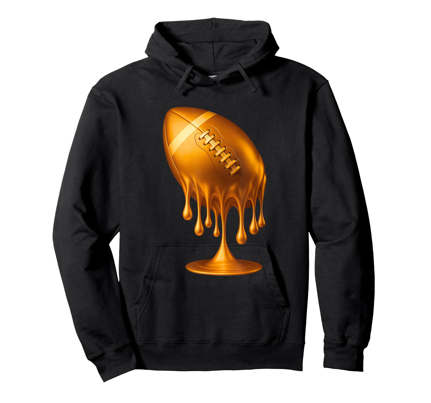 Gold Drip Football Touchdown Player Fans Game Day Tailgate T-Shirt