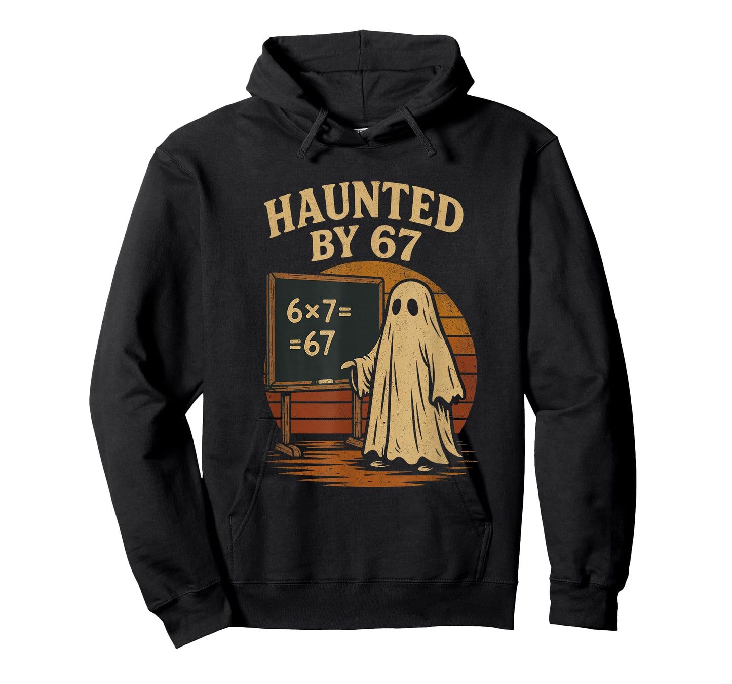 Haunted by 67 Ghost Math Joke Student Halloween Nerd Teacher T-Shirt