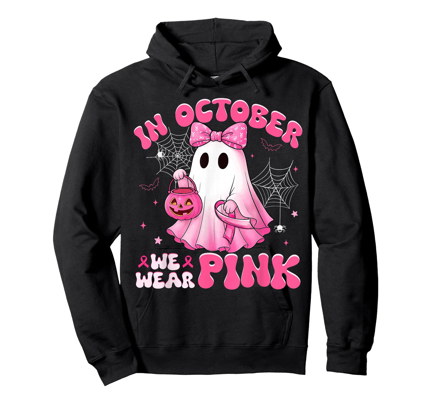 Halloween in October We Wear Pink Breast Cancer Awareness T-Shirt