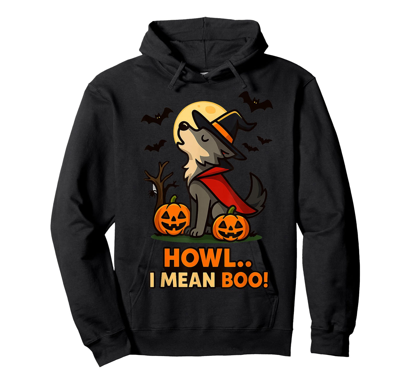 Funny Wolf Halloween Costume – Howl I Mean Boo Quote T-Shirt