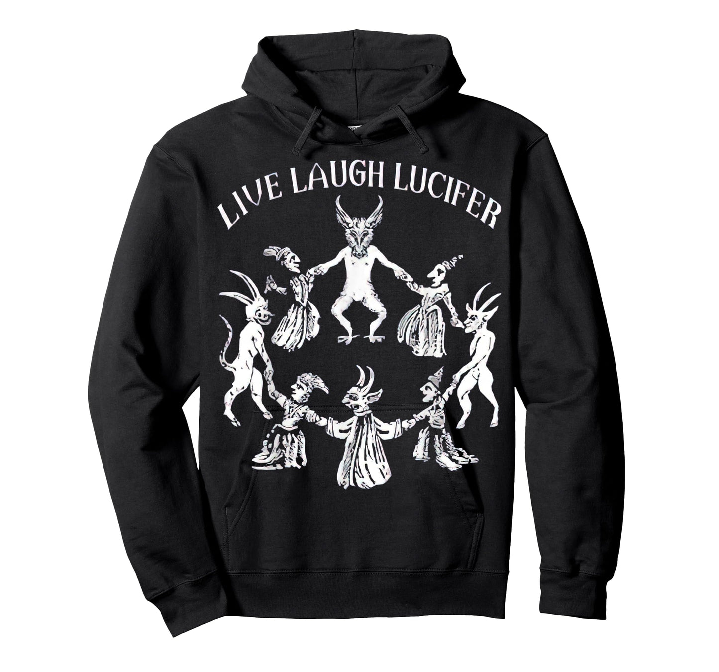 LIVE LAUGH LUCIFER Horror Satan Satanic Demonc Devil Goat T-Shirt