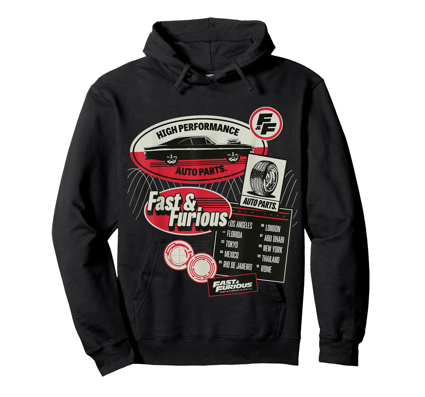 Fast & Furious Movie Merch High Performance Auto Parts T-Shirt