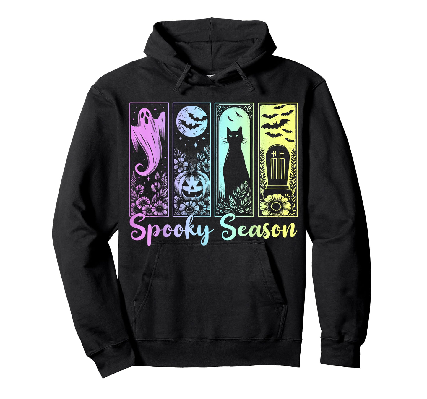 Halloween Spooky Season Horror Cat Vintage Halloween Ghost T-Shirt