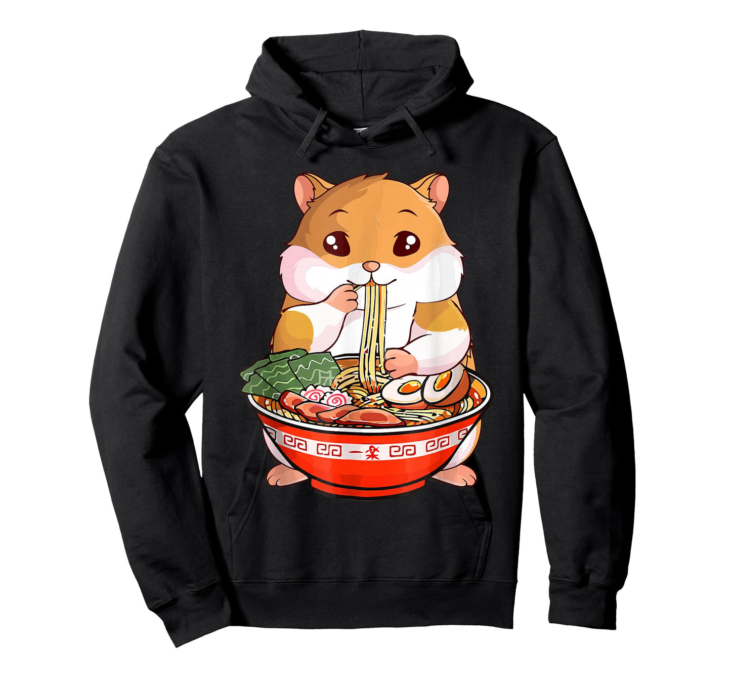 Cute Hamster Ramen Lover Funny Kawaii Noodle Design T-Shirt