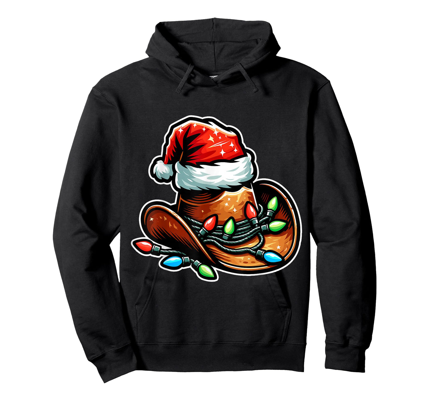 Cowboy Santa Hat Xmas Reindeer Rodeo Christmas In Texas T-Shirt
