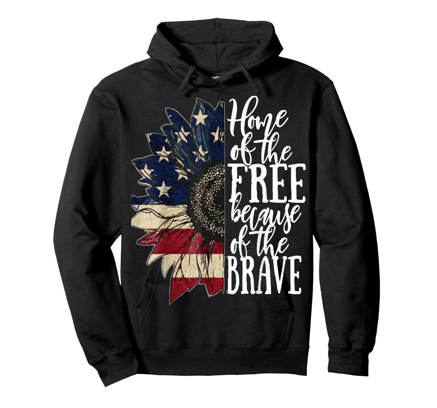American Flag Patriot home of the free because of the brave T-Shirt