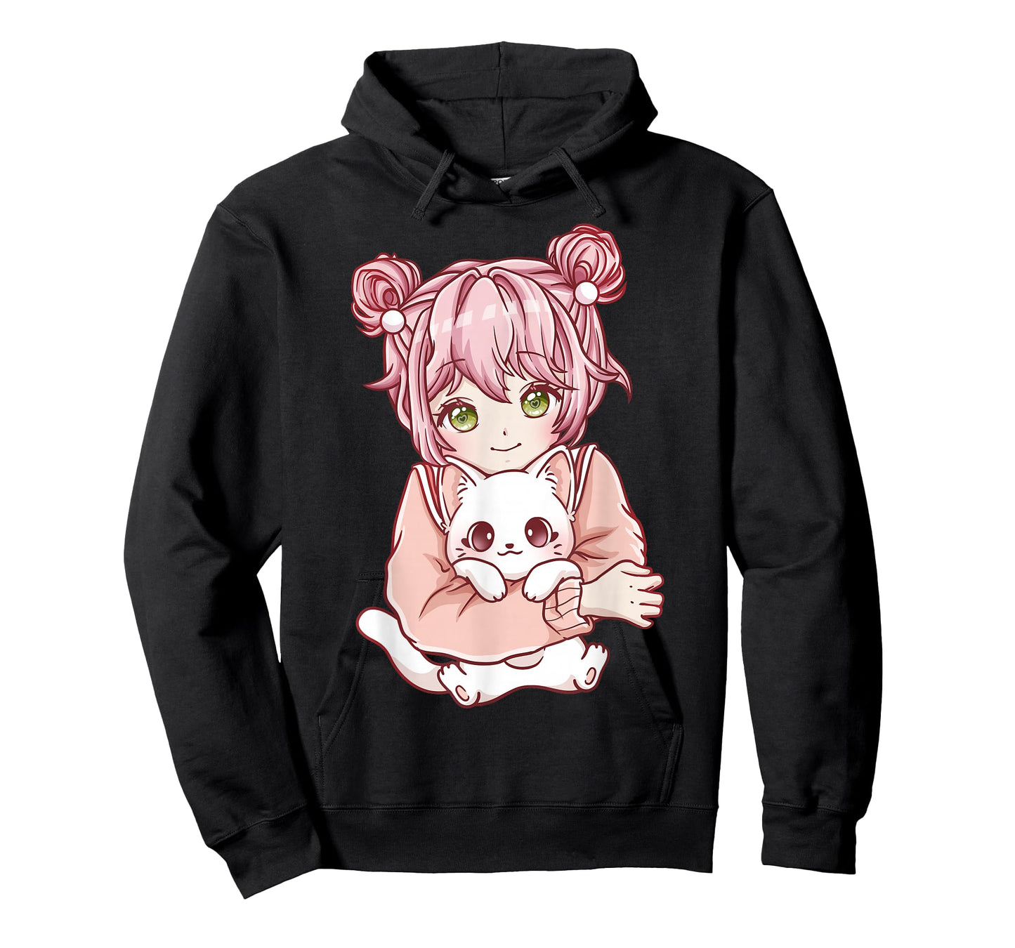 Anime Girl Cat Cats Kawaii T-Shirt
