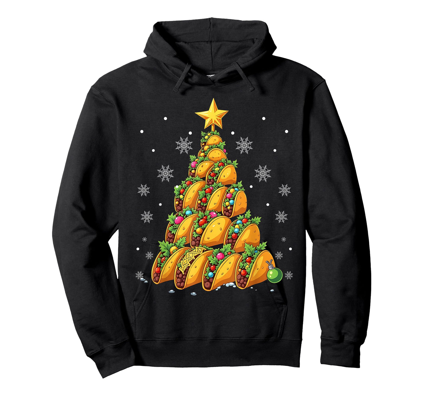 Taco Christmas Tree Xmas Mexican Food Men Women Kids T-Shirt