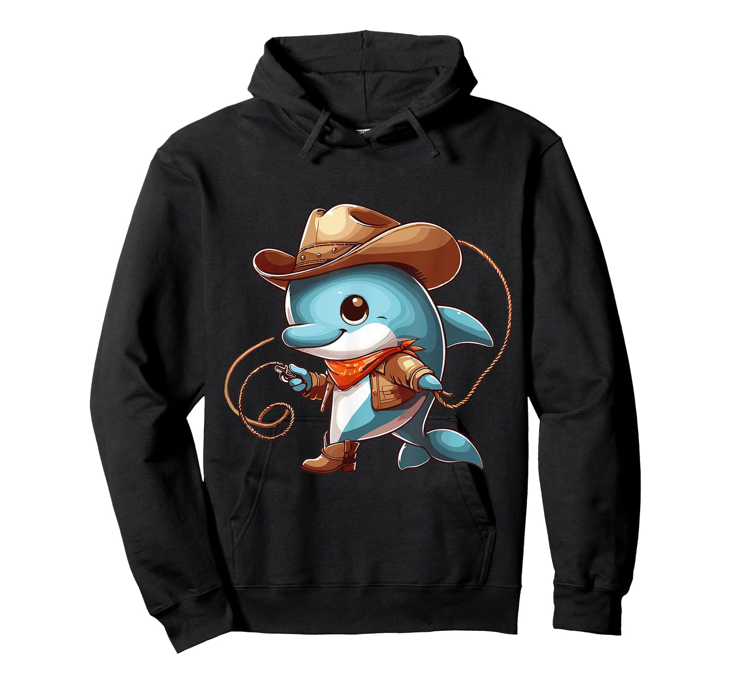 Western Rodeo Cowboy Outfit Hat Dolphin Texas Animals T-Shirt
