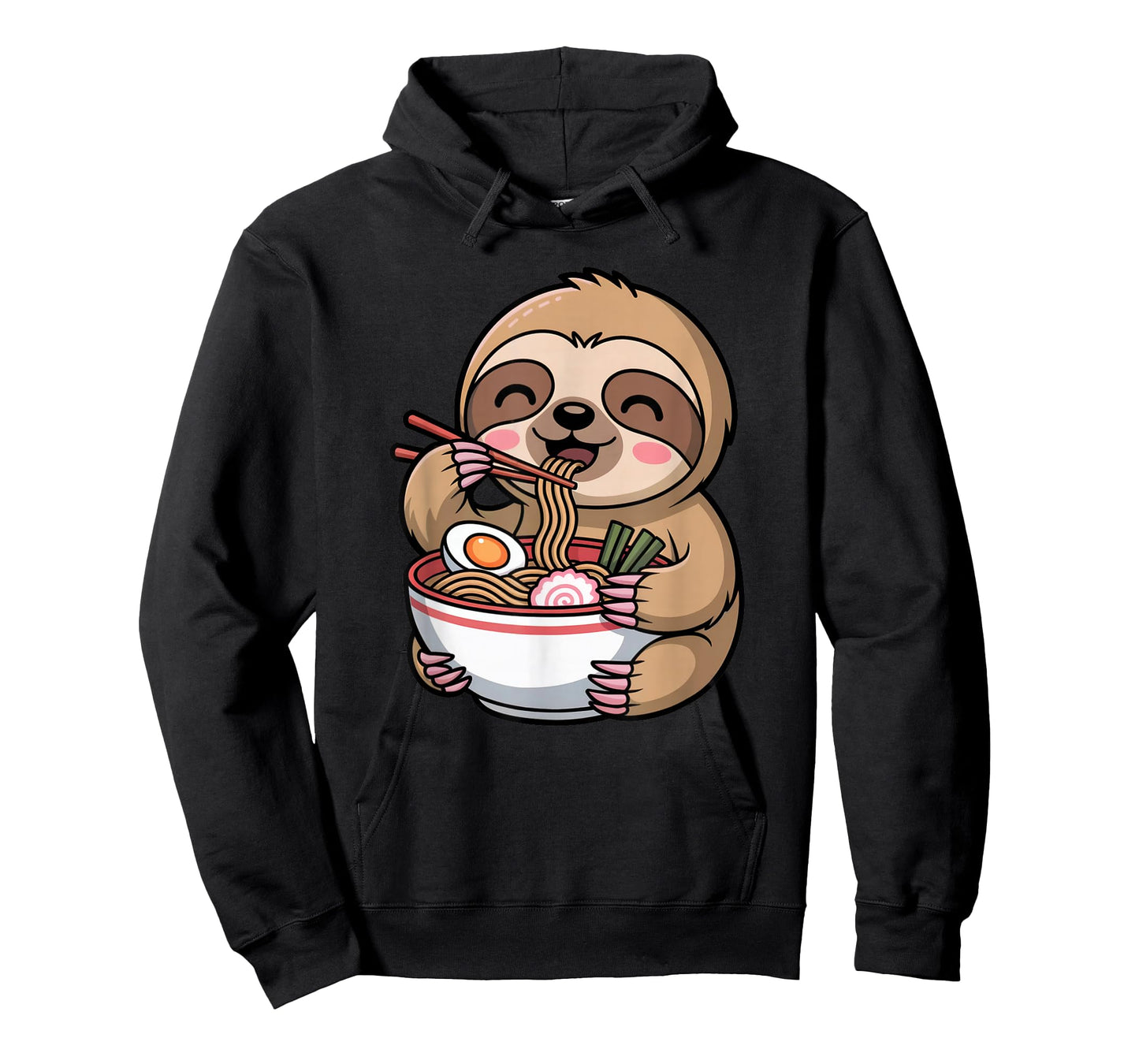 Cute Sloth Eating Ramen Noodles Anime Kawaii Gift T-Shirt