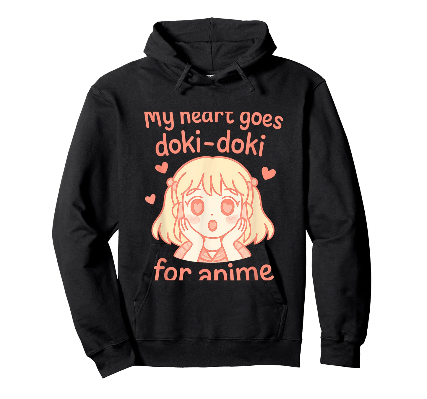 My Heart Goes Doki Doki Anime Girl Kawaii Design T-Shirt