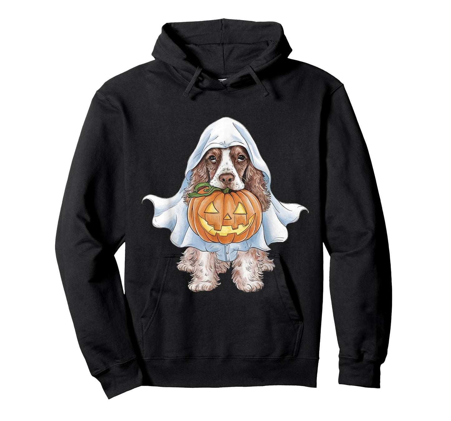 Cocker Spaniel Ghost Dog Halloween Men Women Kids T-Shirt